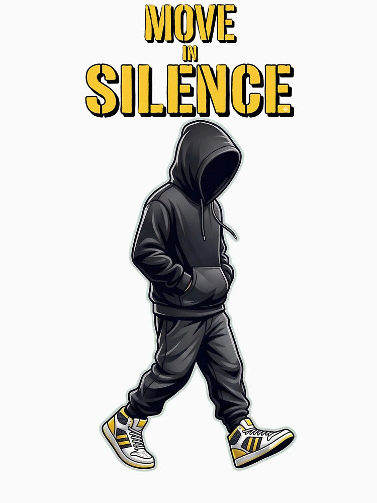 Move In Silence Stencil Streetwear Graphic Tee by STREET BOY ⭐⭐⭐⭐⭐