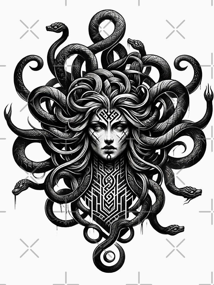 Valhalla Medusa Tattoo Design by AdisKucius