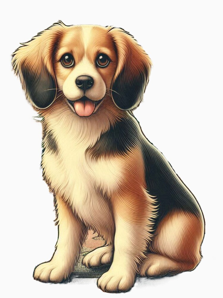Vintage dog by Kezzsel Designs