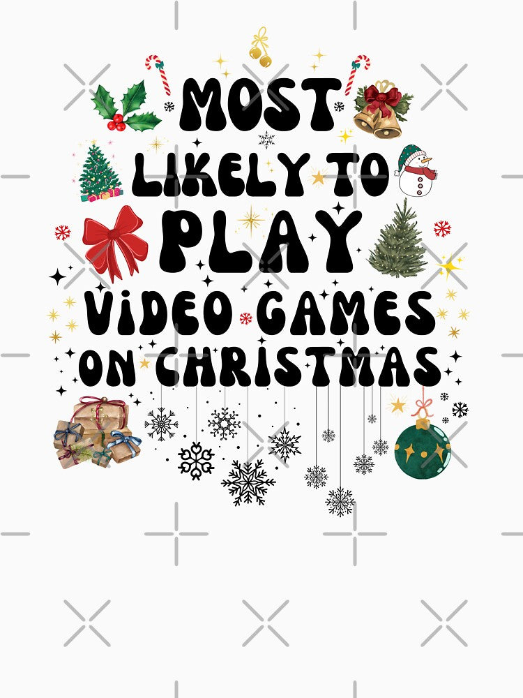 Funny 2023 Christmas Gaming, Most Likely Play Video Games in Christmas, Gamer by TEB3A