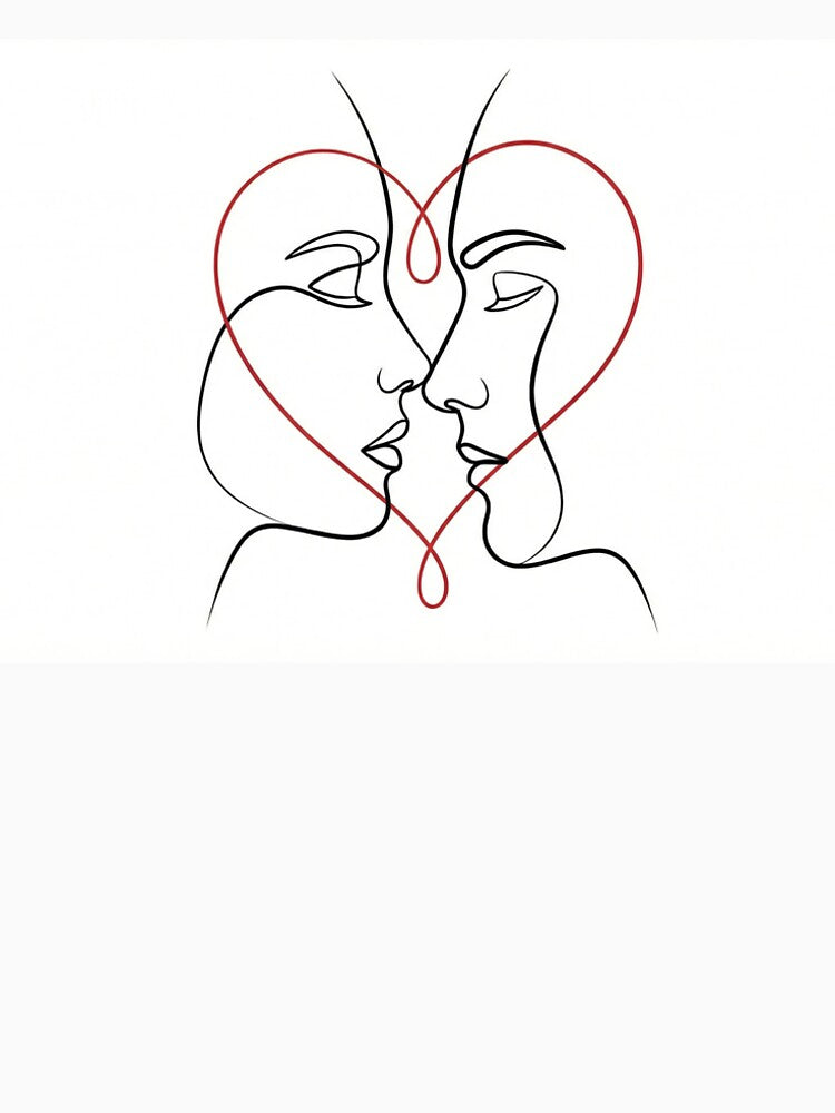 Minimalist One Line Heart Art by AmoreArtworks