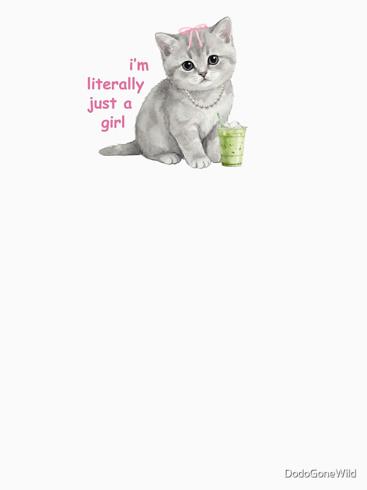 Cute Girl Cat and Her Matcha by DodoGoneWild
