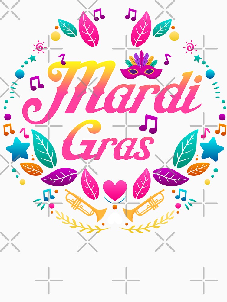Mardi Gras Mardi Gras trumpets round design by ANU911