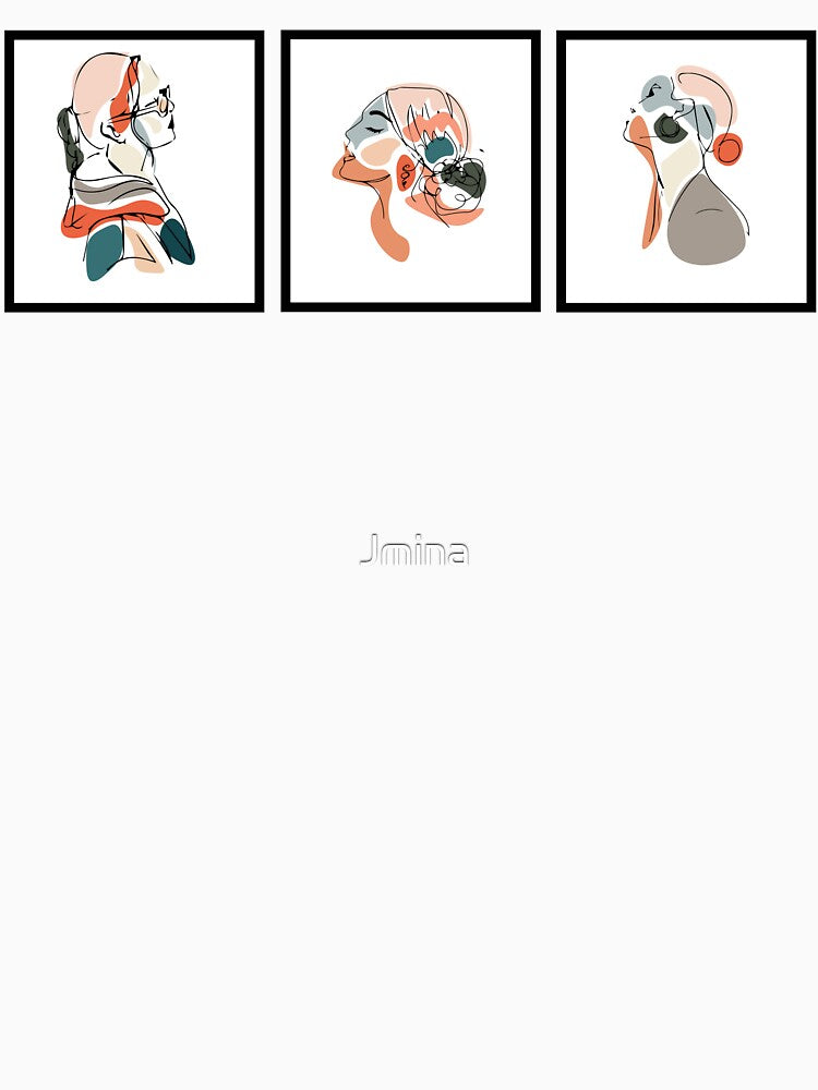 Minimal Line Art Woman ,doodle line art style by J-mina