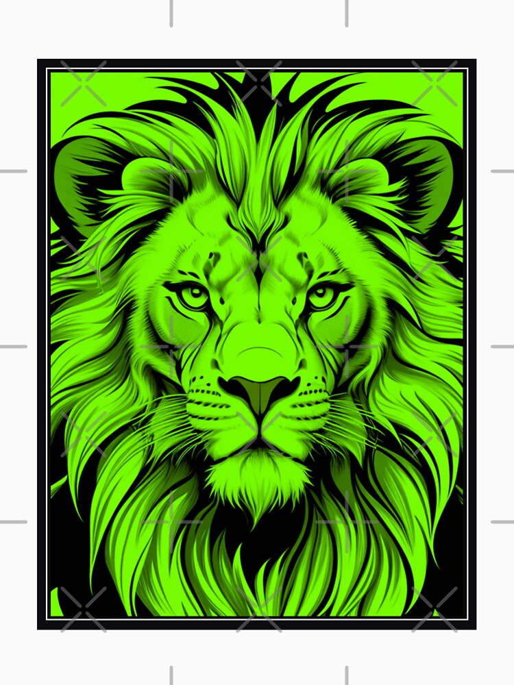Light Green Lion Illustration by NordicBadger