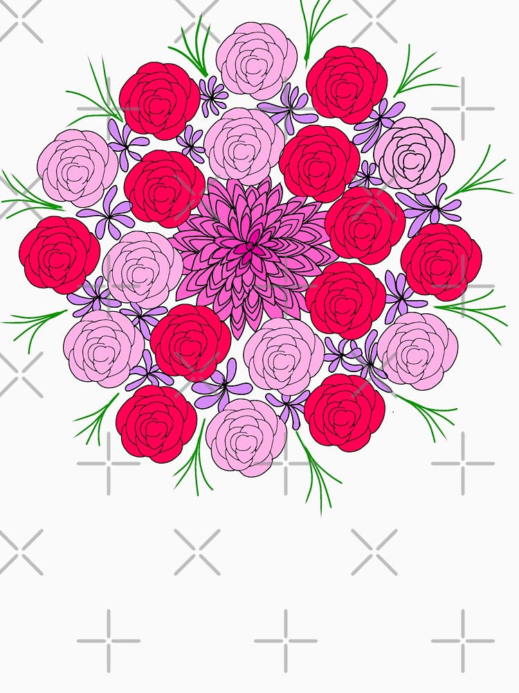 Colorful rose bouquet pattern by Darkies-store