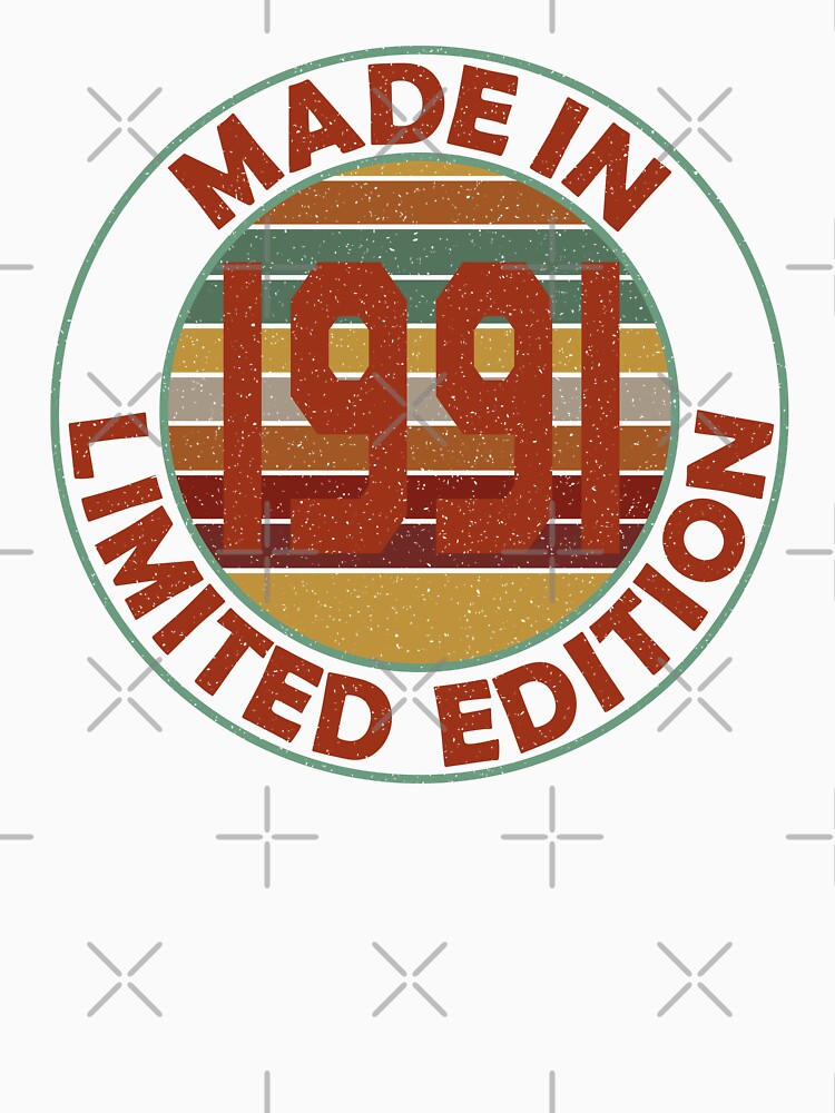Made In 1991 Limited Edition Retro Vintage by Qudkin