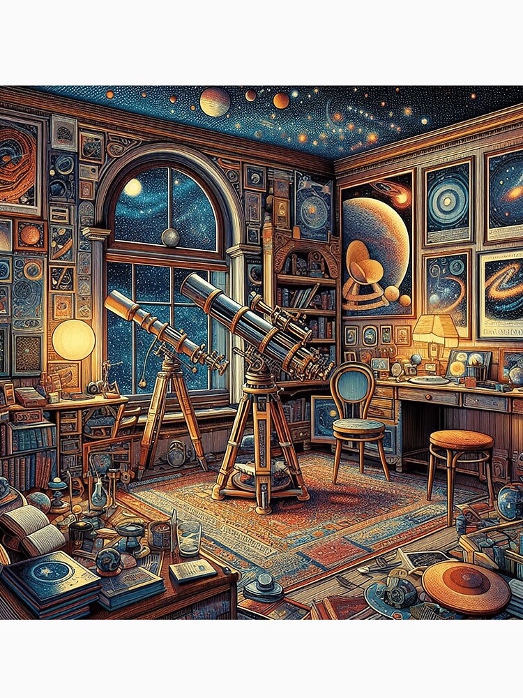 Starry Nights: An Astronomer's Haven by TextileTrove