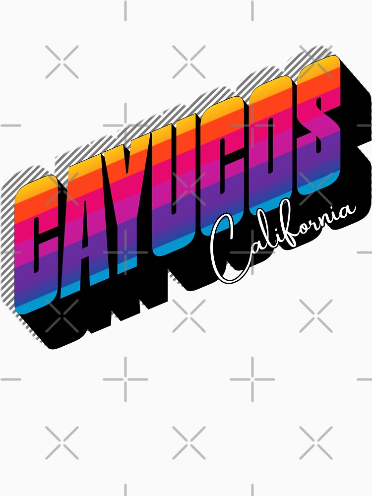 Cayucos, California Retro 80s Sunset Gradient Design by DonnaRaine