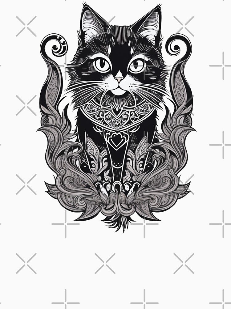 Tribal Cat Illustration by NordicBadger