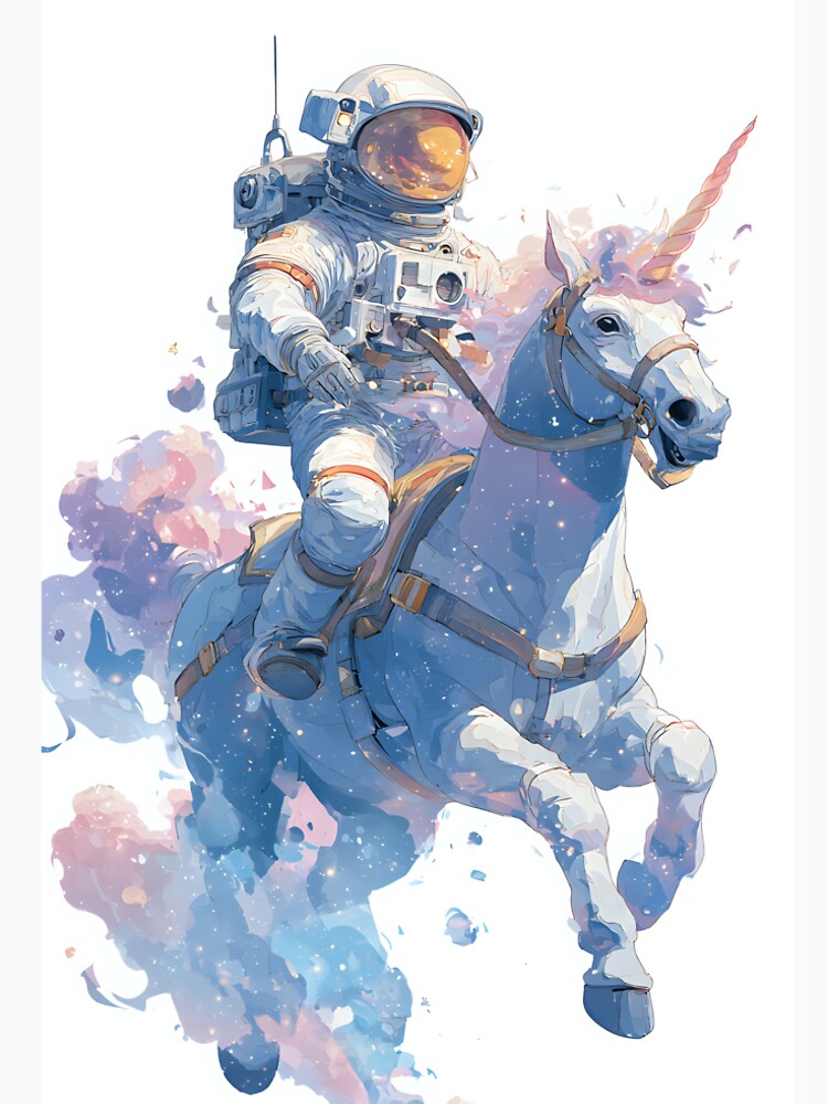 Cosmic Unicorn Rider - Space Astronaut Graphic by DanielY01