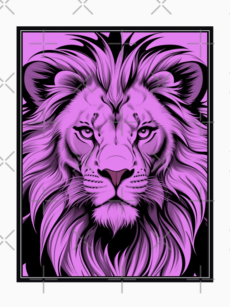 Pink Lion Illustration by NordicBadger