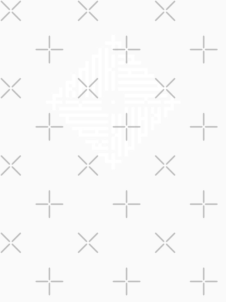 FRANK | White  | Modern Geometric Kufi Calligraphy | From Name to Art by FOR YOUR NAME