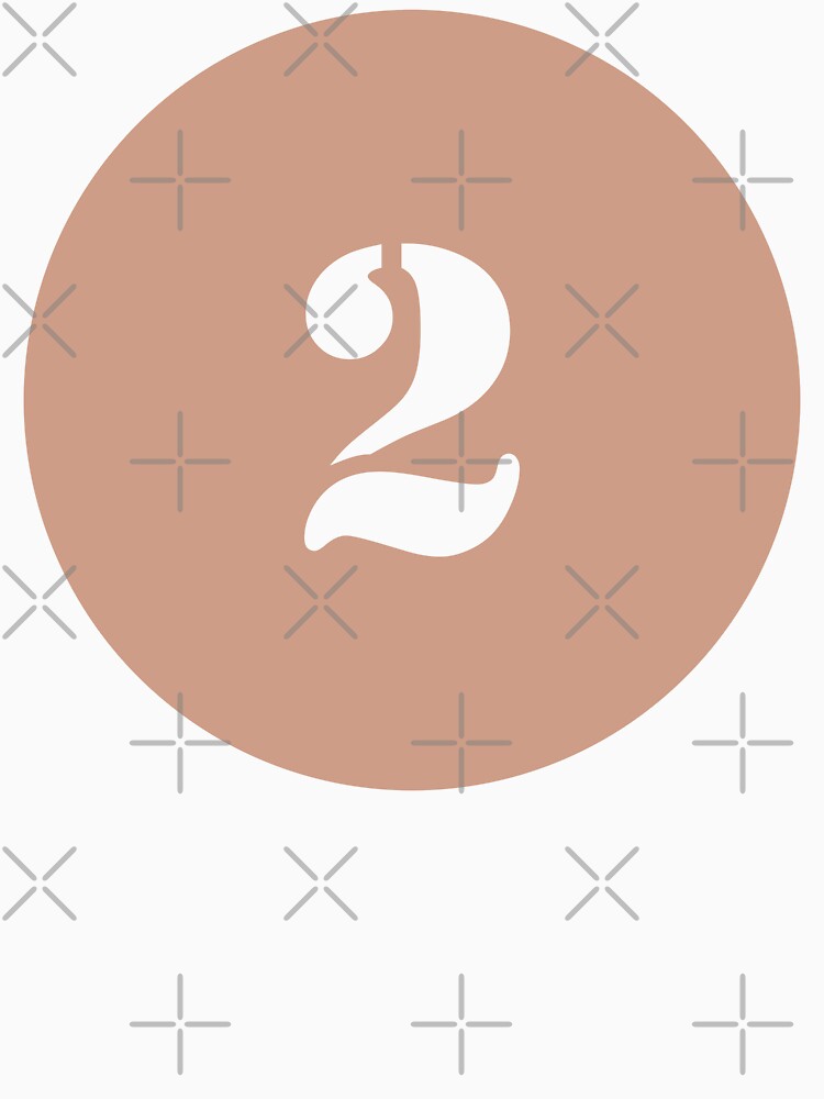 Copy of Number Two (2) in Beige Circle by Ching Teoh