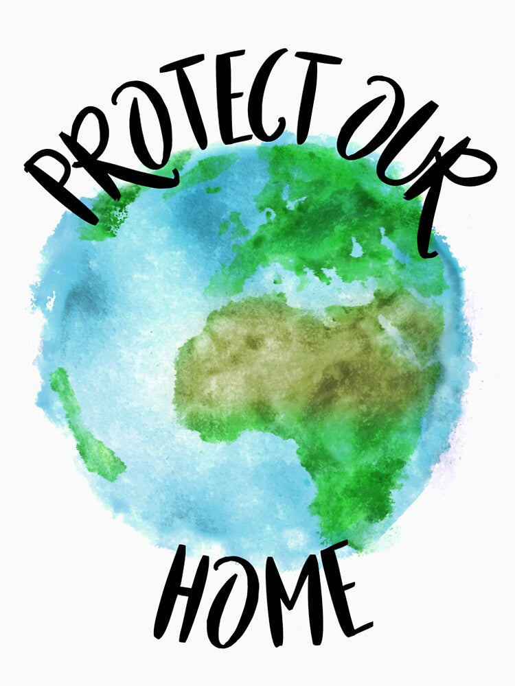 Protect our Home Watercolor Earth by Lemon  Merch
