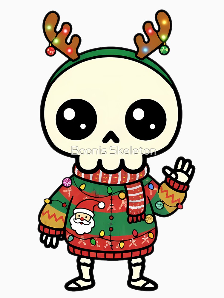 Christmas Sweater Boonis Skeleton by Boonis Skeleton