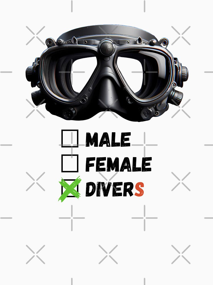 Suba diver without regulator by Toms Tee