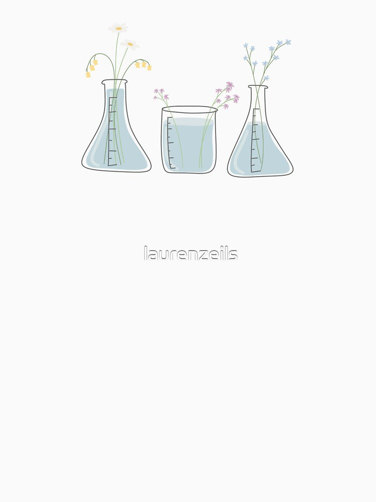 Flowers in Beakers and Flasks by laurenzeils