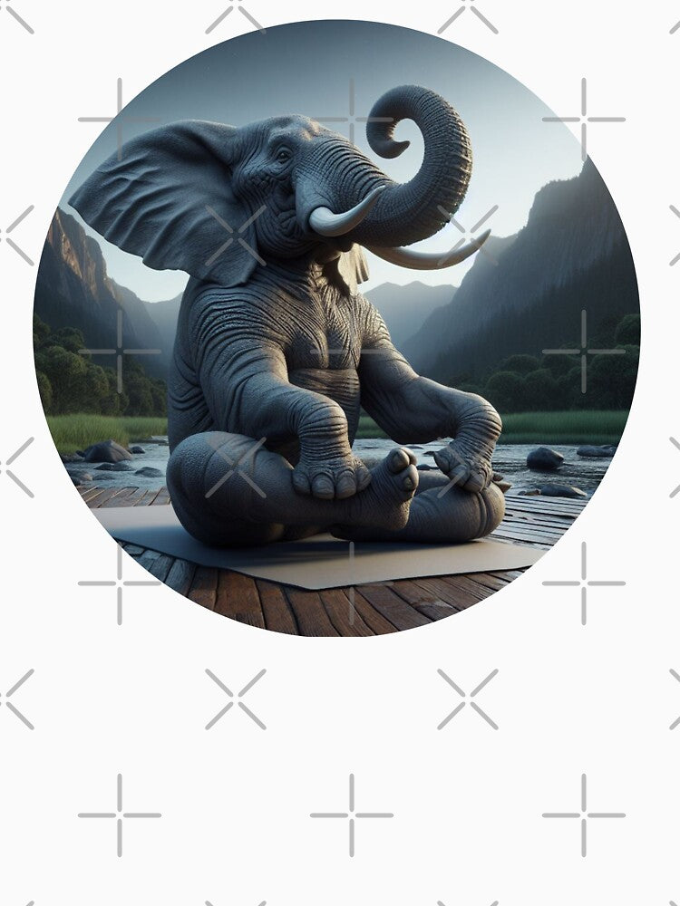 Jumbo in the yoga position by Toms Tee