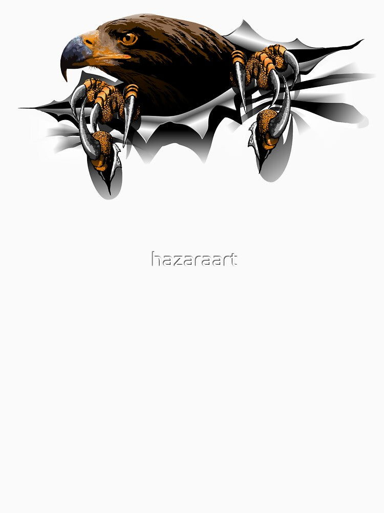 Golden Eagle Torn Metal by hazaraart