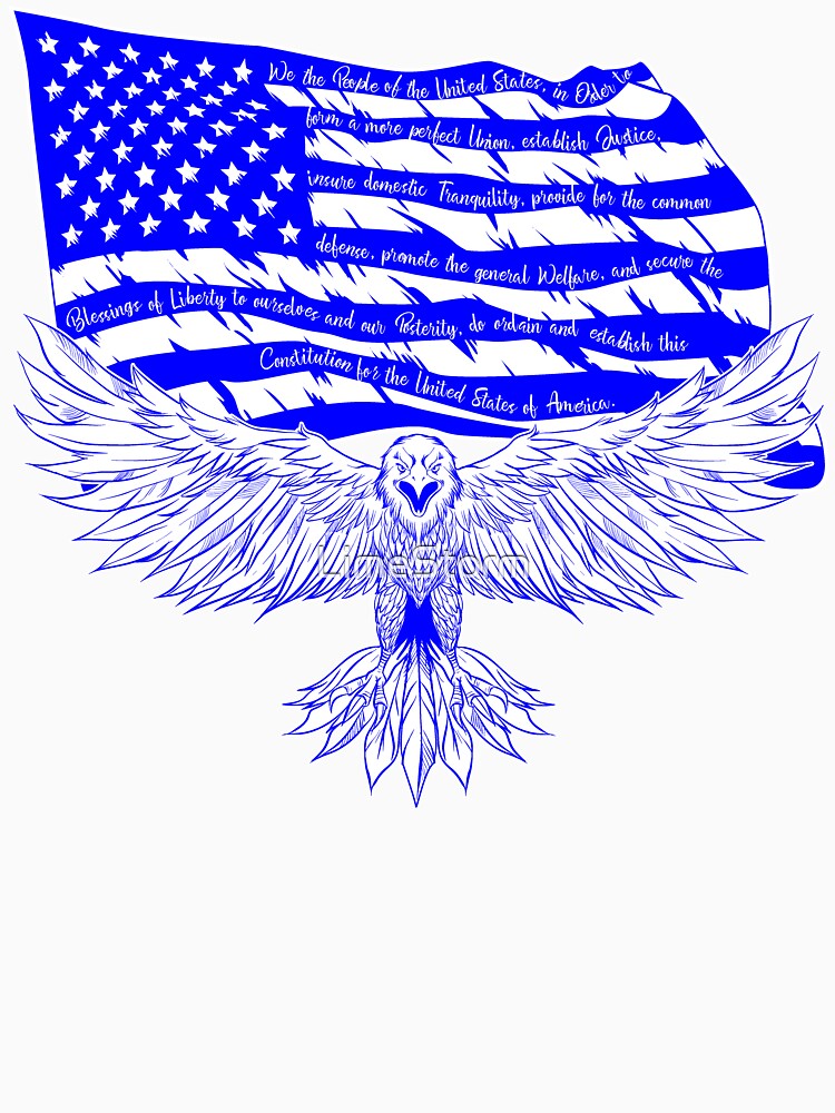 Blue US Flag Eagle by LimeStorm