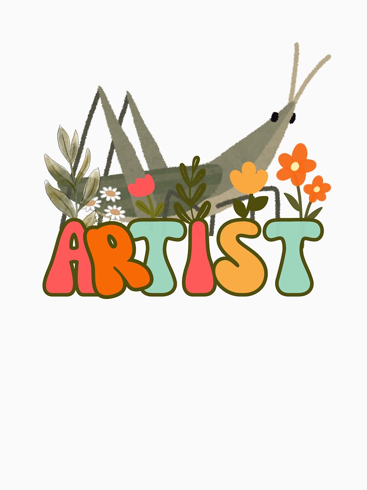 Grasshopper Retro Floral Artist by TheMysticNook