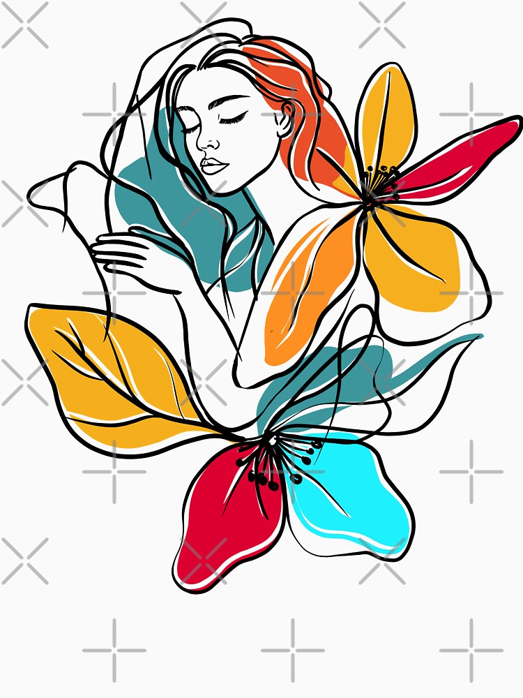One Line Art - Female Abstract Art - Monoline by The Uphaar Store