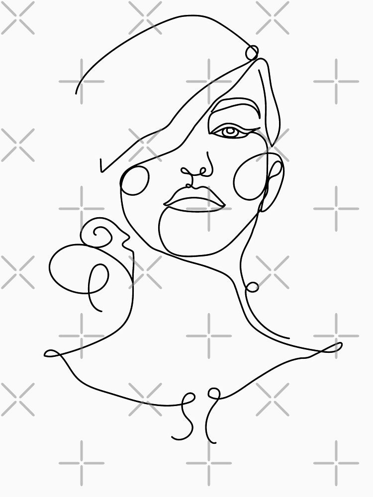 Vanity -  Girl In one line by Valeria-Art