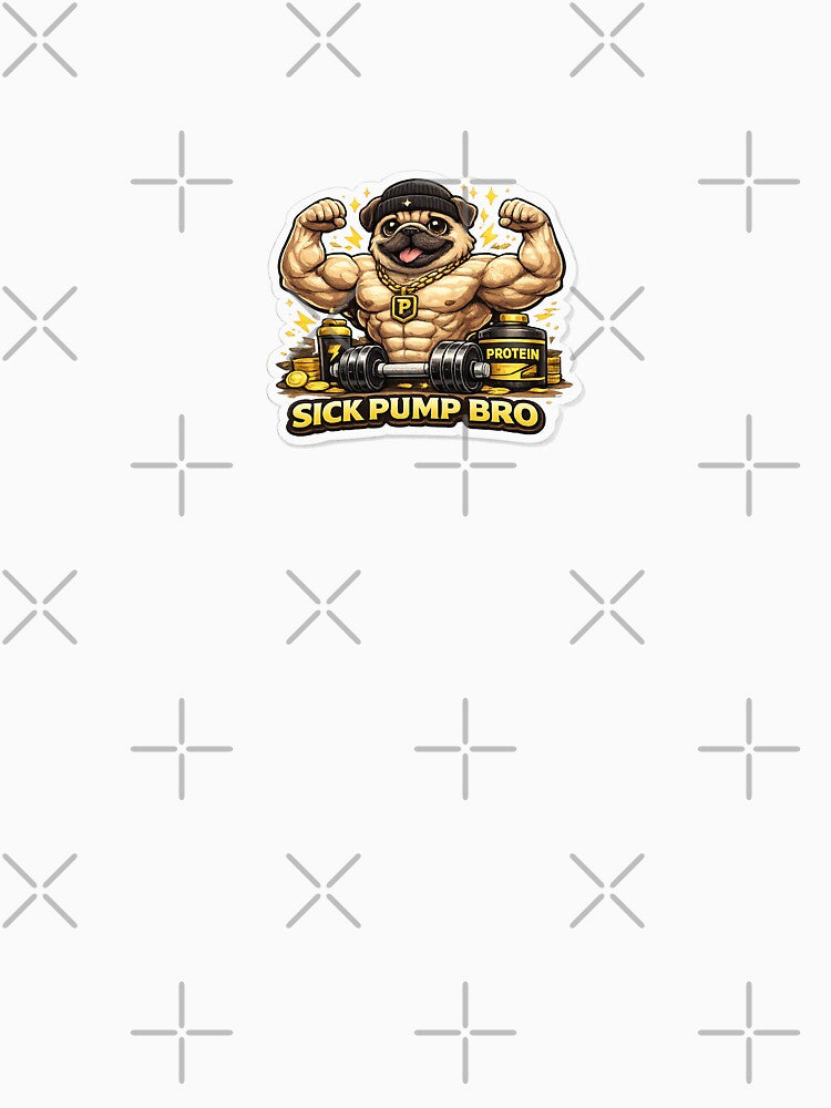 Sick Pump Bro – Funny Gym Dog Sticker by MoodOrbit