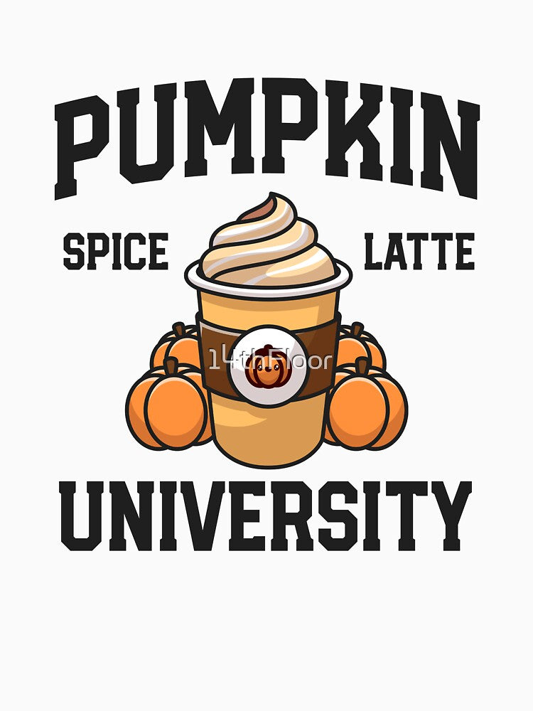 Pumpkin Spice Latte University Vintage Retro 60s 70s Fall by 14thFloor