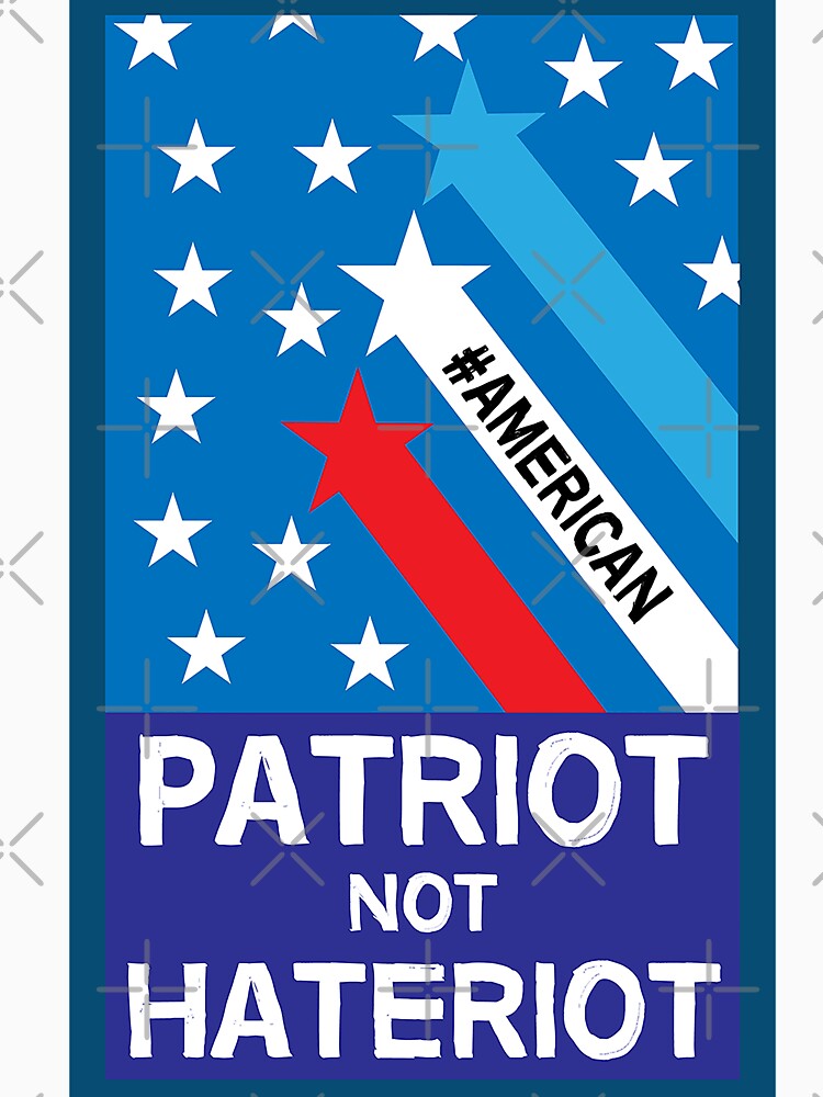Patriots Not Hateriots - Patriotic Gifts - USA - American Gifts - Patriotic USA by happygiftideas