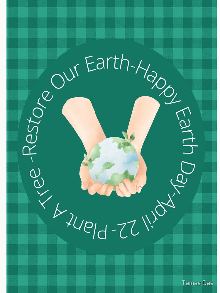Celebrating Earth Day in Green Buffalo Checks by Tamas Das