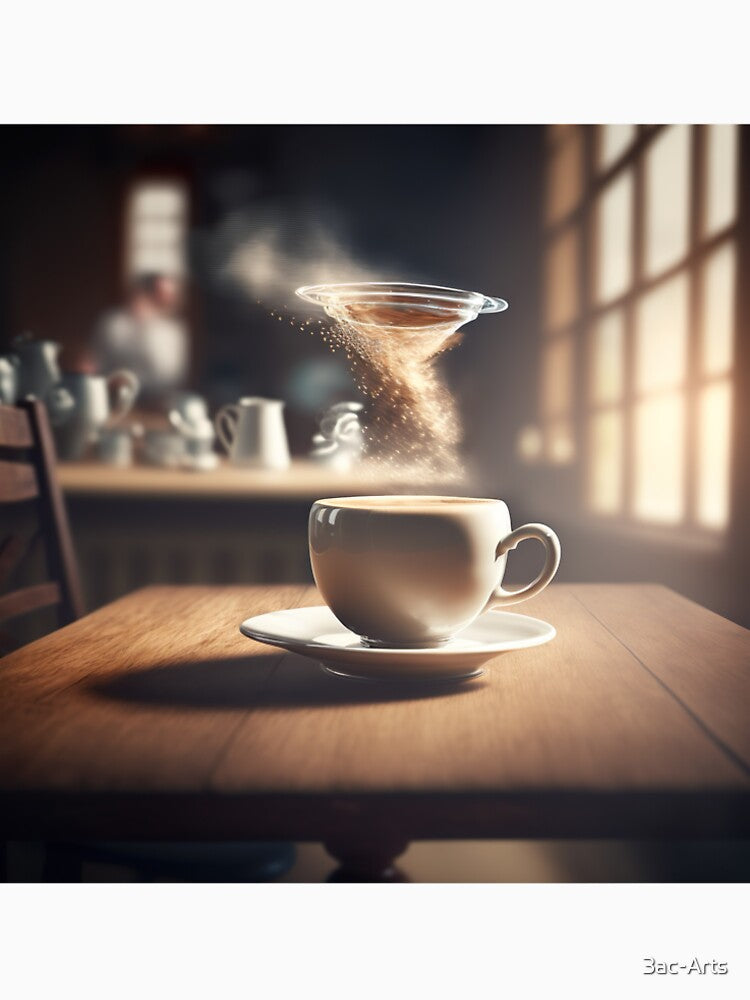 Coffee in Motion: The Dynamic Flying Coffee Artwork [AI generated, AI art ] by 3ac-Arts