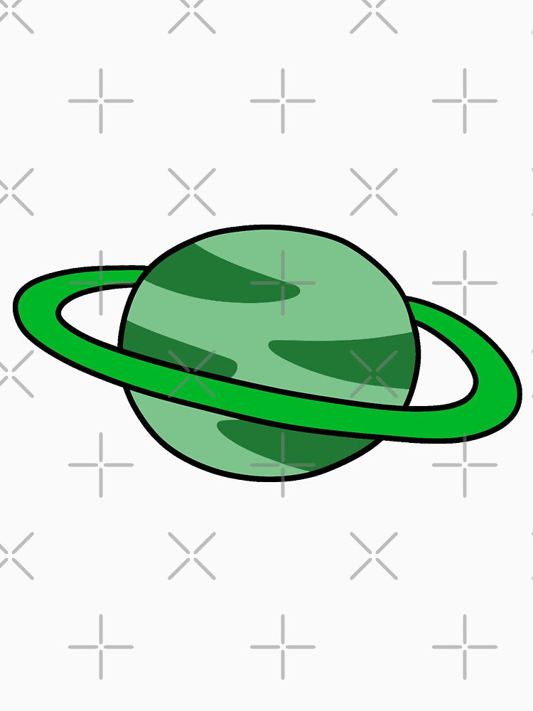 Green Ringed Planet by SaradaBoru