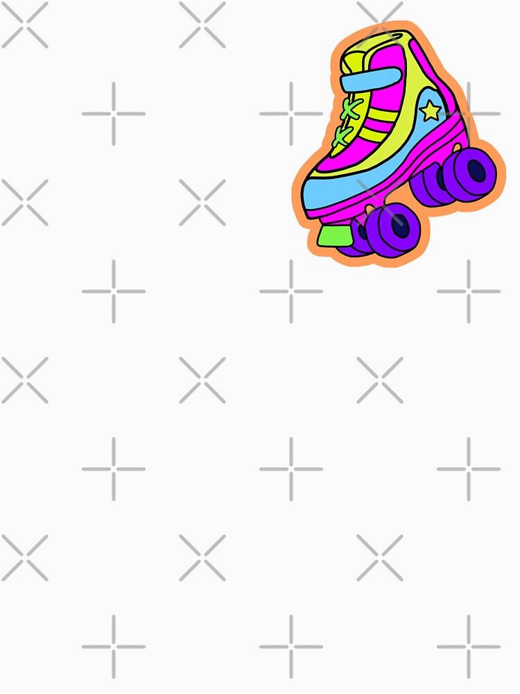 Retro 80s Neon Roller Skate - Colorful Disco Pop Art by AliAltinelArt