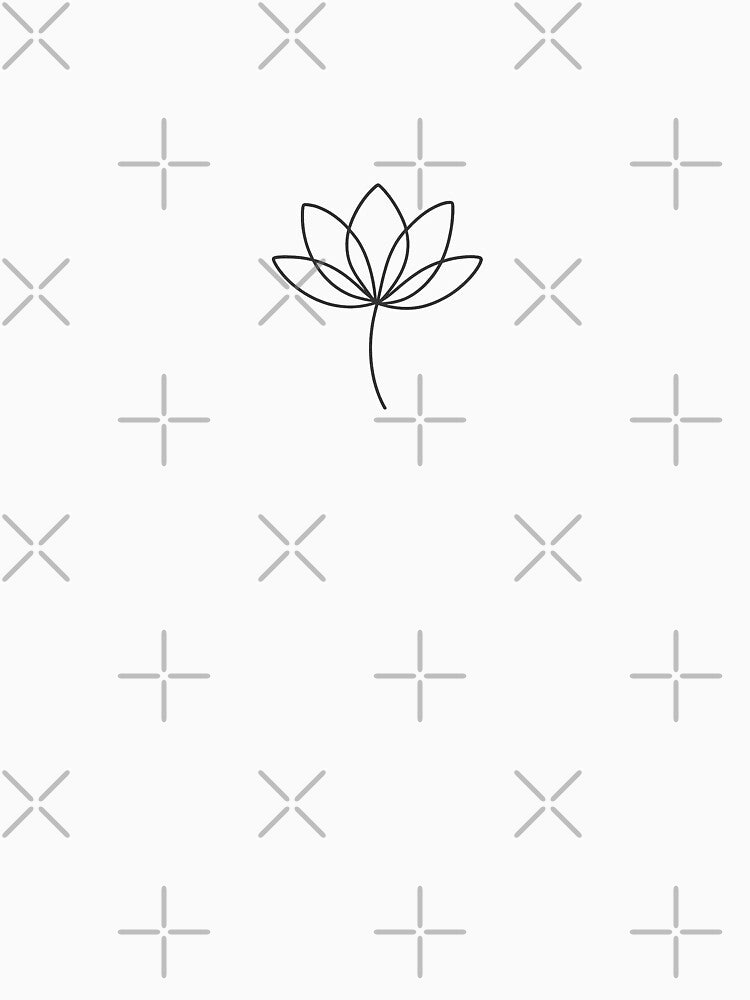 Minimal One-Line Lotus Drawing by Le Grand Requin