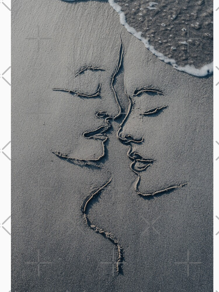 Minimalist Two Faces Sand Line Art by chase-thewave