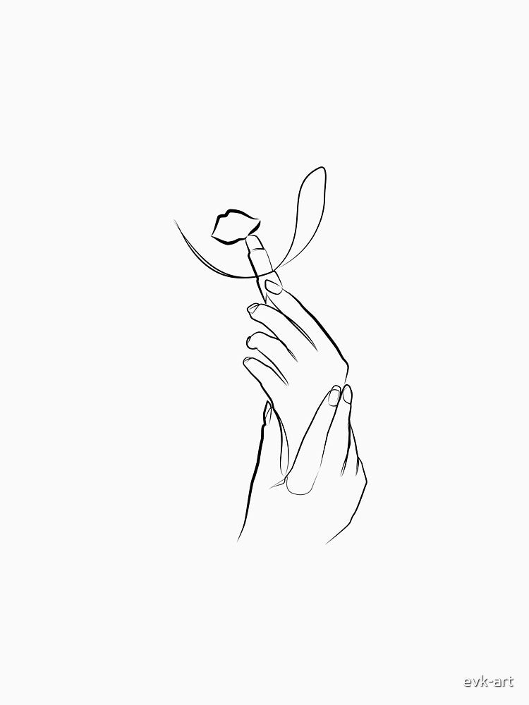 Woman face in one line art by evk-art