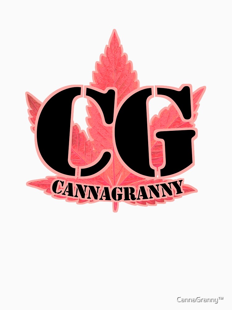 CannaGranny™ CG Pink Leaf Logo Design by  CannaGranny™