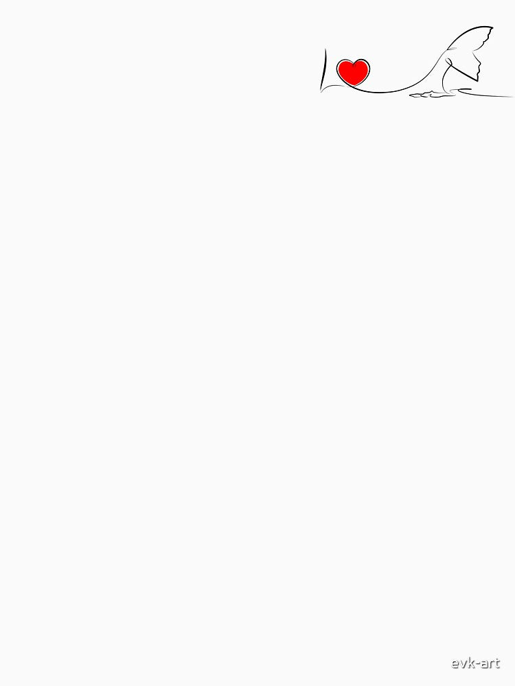 I love with red heart whale minimalist wall art by evk-art