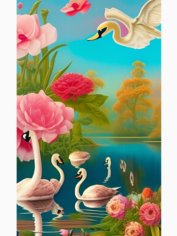 Beautiful Swans on the lake by VitalDesigner