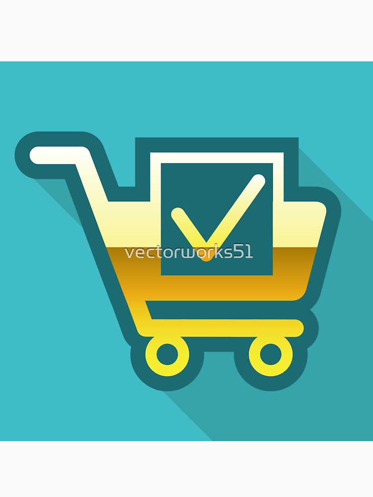 Gold Shopping cart by vectorworks51