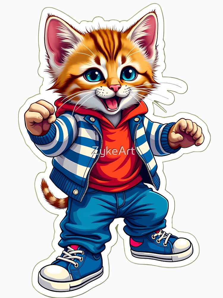 Cool Cat in Urban Outfit by ZykeArt