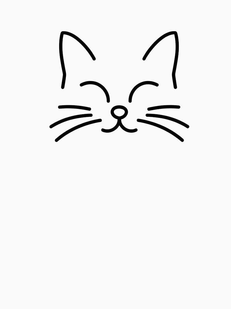 Minimal Single Line Cat Face – Modern Line Art Pet Design by EchopawCo