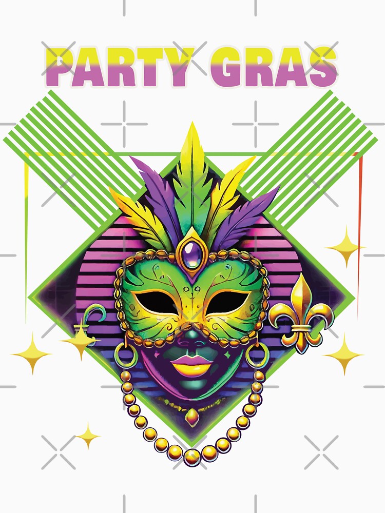 Mardi Gras Party Gras Mask Celebration by LuminOrb