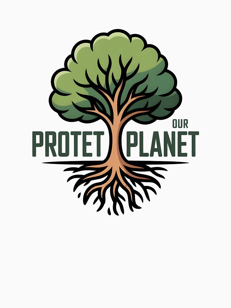 Protect Our Planet Earth Tree Roots Art by Nuvoro Eco Awareness