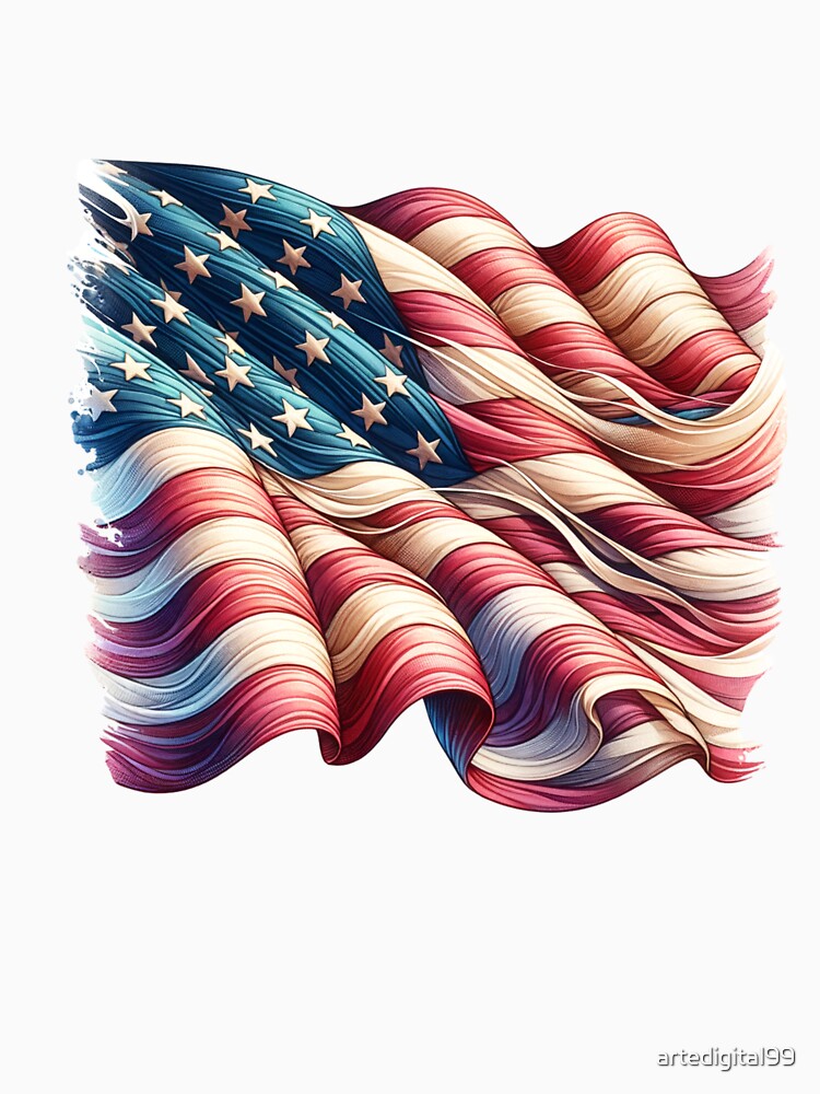 USA Flag Illustration – Patriotic Stars and Stripes Design by artedigital99