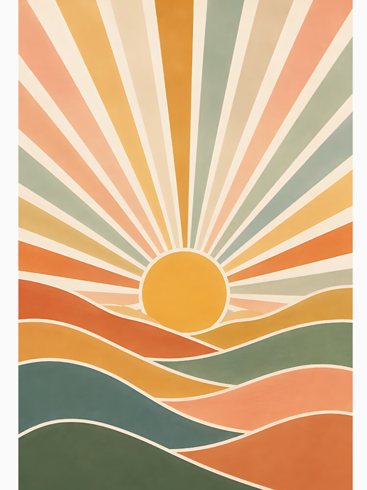 Boho Sunrise Horizon Landscape by Jaideep Walia