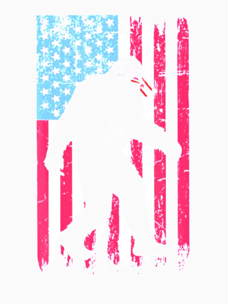 Vintage Bigfoot American Flag by anhemdori2022