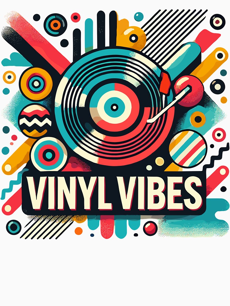 Vinyl Vibes Retro Music Lover Art by QuirkPrint